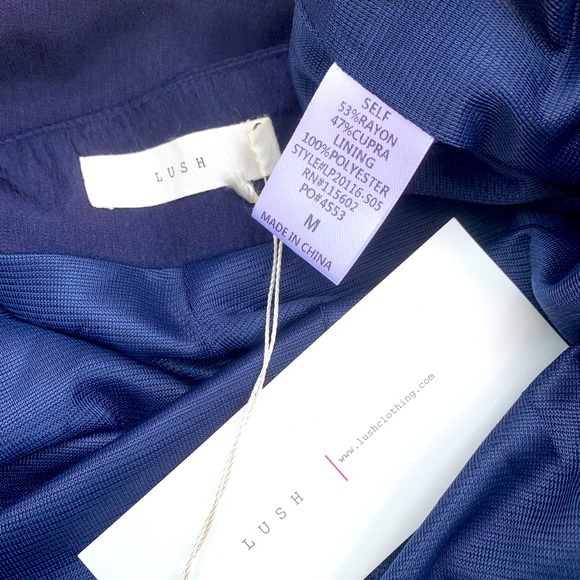 Navy blue rayon Bubble shorts - Picture 4 of 4